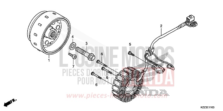 GENERATOR von CRF250L EXTREME RED (R292) von 2013
