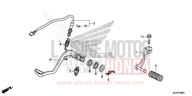 PEDAL von CRF250L EXTREME RED (R292) von 2013