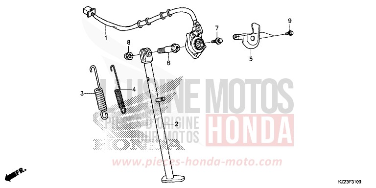 STAENDER von CRF250L EXTREME RED (R292) von 2013