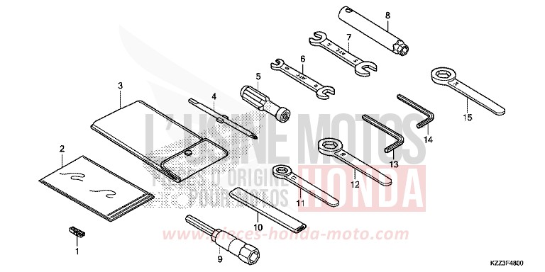 WERKZEUGE von CRF250L EXTREME RED (R292) von 2013