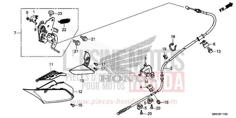 HANDBREMSHEBEL von X-ADV MAT PEARL GLARE WHITE (NHB54) von 2019