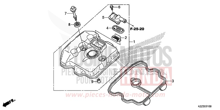ZYLINDERKOPFDECKEL von CRF250L EXTREME RED (R292) von 2015