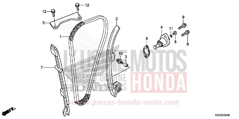 NOCKENWELLENKETTE/SPANNVORRICHTUNG von CRF250L EXTREME RED (R292) von 2015