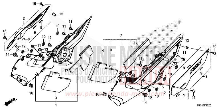 VERKLEIDUNG, STUFE von X-ADV MAT BULLET SILVER (NH389) von 2019