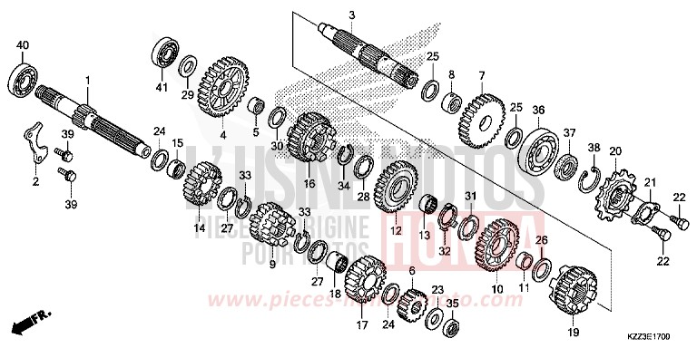 GETRIEBE von CRF250L EXTREME RED (R292) von 2015
