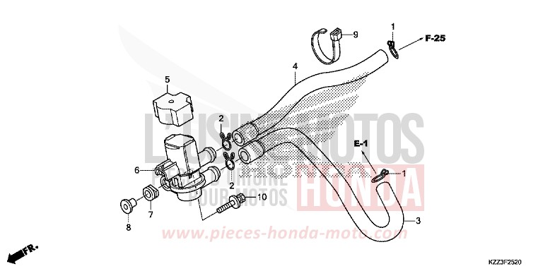 LUFTEINBLASMAGNETVENTIL von CRF250L EXTREME RED (R292) von 2015