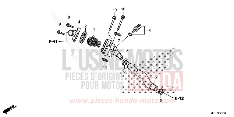 THERMOSTAT von X-ADV MAT MOONSTONE SILVER METALLIC (NH378) von 2019