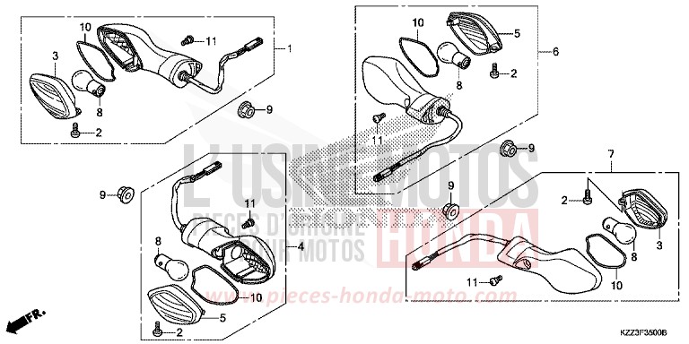 BLINKER von CRF250L EXTREME RED (R292) von 2015