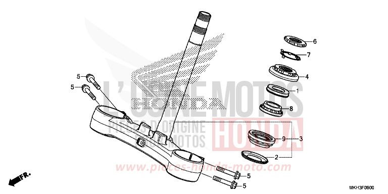 LENKSCHAFT von X-ADV MAT MOONSTONE SILVER METALLIC (NH378) von 2019