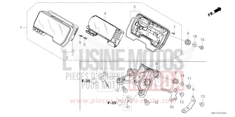 MESSGERAET von CB650R MAT JEANS BLUE MATALLIC (PB417) von 2022
