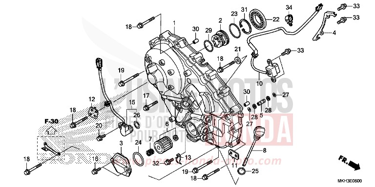 PANNEAU CARTER-MOTEUR D. von X-ADV MAT BULLET SILVER (NH389) von 2020