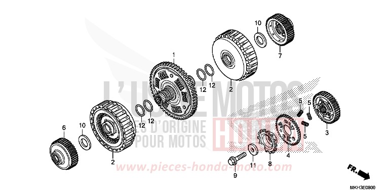 EMBRAYAGE von X-ADV MAT BULLET SILVER (NH389) von 2020