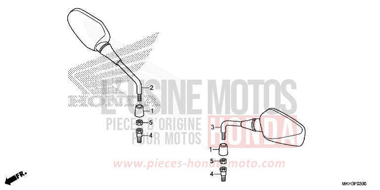 MIROIR von X-ADV MAT MOONSTONE SILVER METALLIC (NH378) von 2020