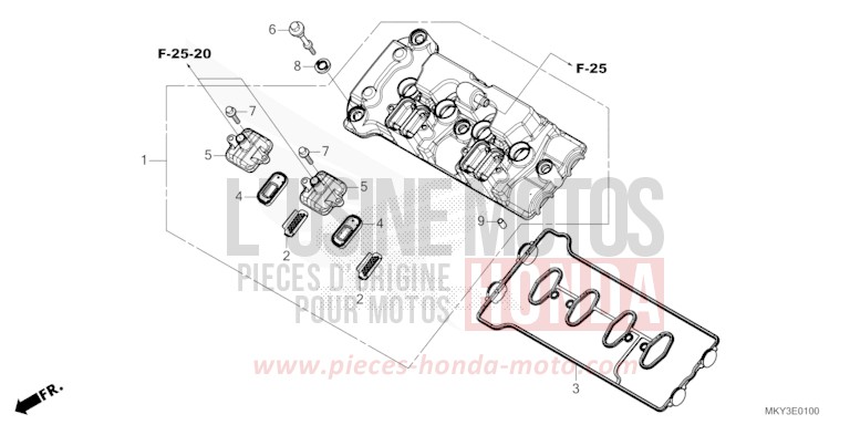 ZYLINDERKOPFDECKEL von CB650R MAT JEANS BLUE MATALLIC (PB417) von 2022