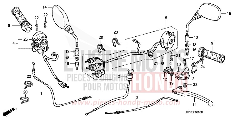 HEBELGRIFF/SCHALTER/KABEL (CBR125R/RS/RW5/RW6/RW8) von CBR125RS SAVORY ORANGE (YR241) von 2006