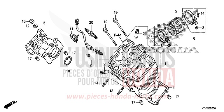CULASSE von CBR125R NITRIC ORANGE (YR271) von 2015