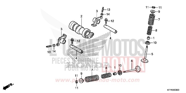 ARBRE A CAMES/SOUPAPE von CBR125R NITRIC ORANGE (YR271) von 2015