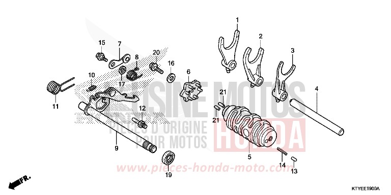 BARILLET DE SELECTION von CBR125R NITRIC ORANGE (YR271) von 2015