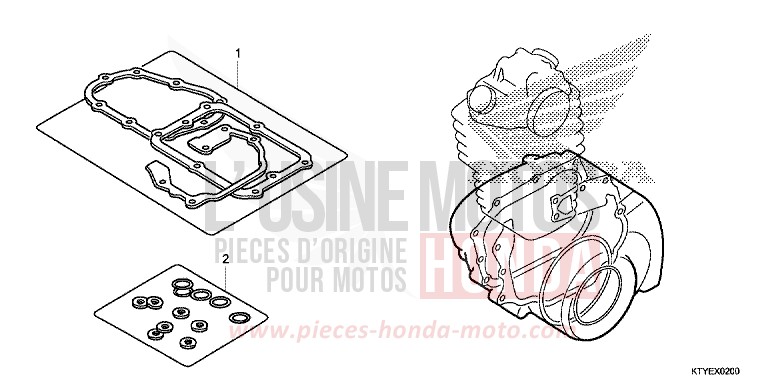 TROUSSE DE JOINT B von CBR125R NITRIC ORANGE (YR271) von 2015