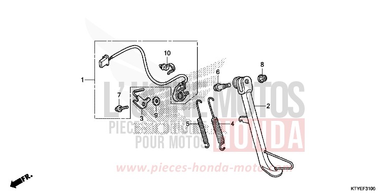 BEQUILLE von CBR125R NITRIC ORANGE (YR271) von 2015