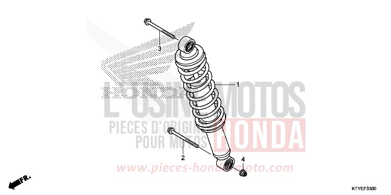 COUSSIN ARRIERE von CBR125R NITRIC ORANGE (YR271) von 2015