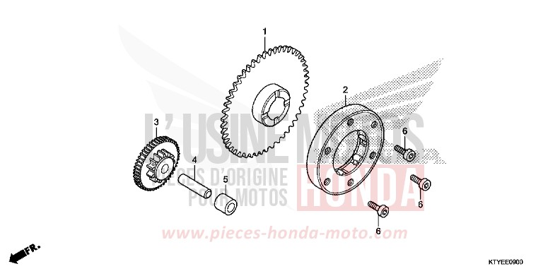 EMBRAYAGE DE DEMARRAGE von CBR125R ROSS WHITE (NH196) von 2015