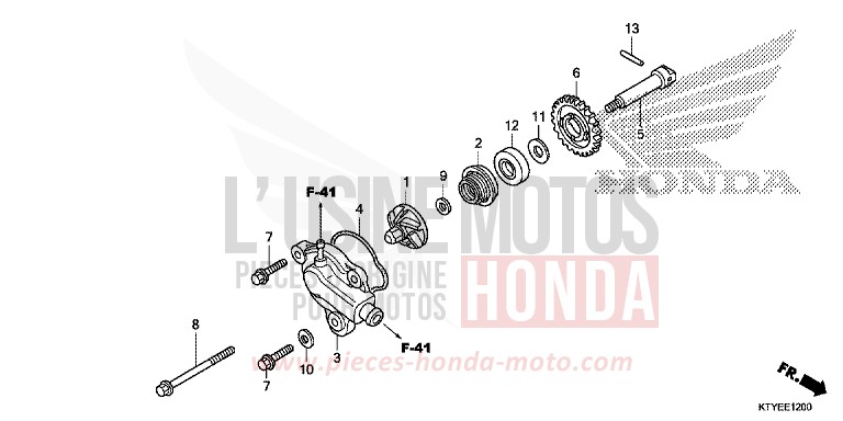 POMPE A EAU von CBR125R ROSS WHITE (NH196) von 2015