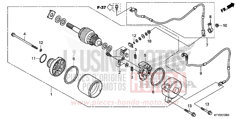 DEMARREUR von CBR125R ROSS WHITE (NH196) von 2015