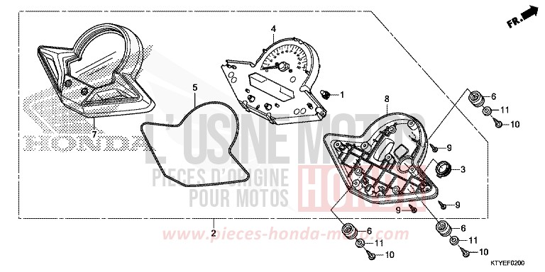 COMPTEUR von CBR125R ROSS WHITE (NH196) von 2015