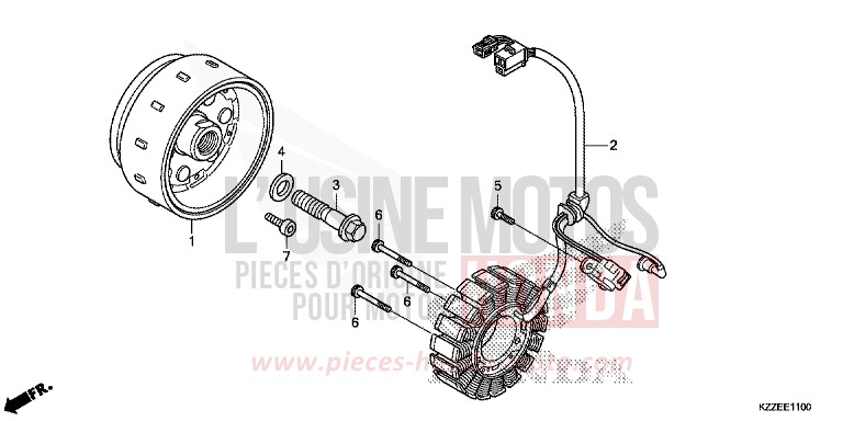 GENERATOR von CRF250LA EXTREME RED (R292) von 2017