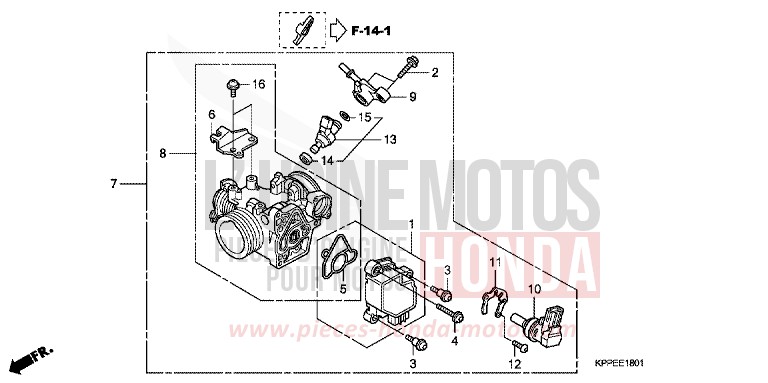 DROSSELKLAPPENGEHAEUSE von CBR125R GRAPHITE BLACK (NHB01) von 2009
