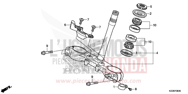 LENKSCHAFT von CRF250LA EXTREME RED (R292) von 2017