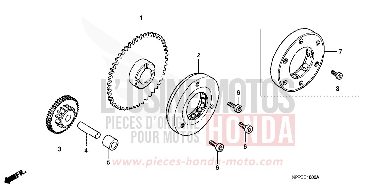 ANLASSERKUPPLUNG von CBR125R GRAPHITE BLACK (NHB01K) von 2009