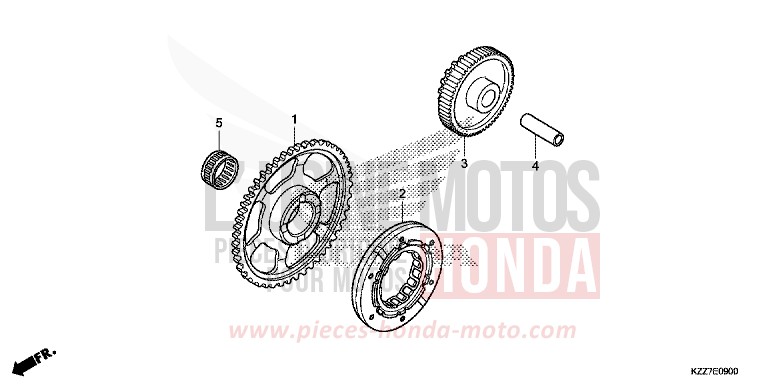 EMBRAYAGE DE DEMARRAGE von CRF250LA NOIR (NH1) von 2019