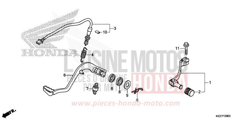 PEDALE von CRF250LA NOIR (NH1) von 2019