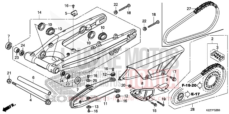 BRAS OSCILLANT von CRF250LA NOIR (NH1) von 2019