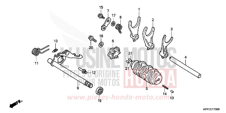 SCHALTWALZE von CBR125R ROSS WHITE (NH196H) von 2009