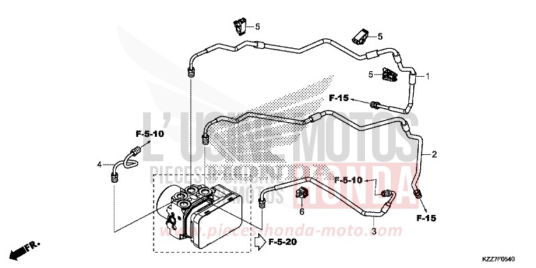 BREMSLEITUNG von CRF250LA EXTREME RED (R292) von 2019