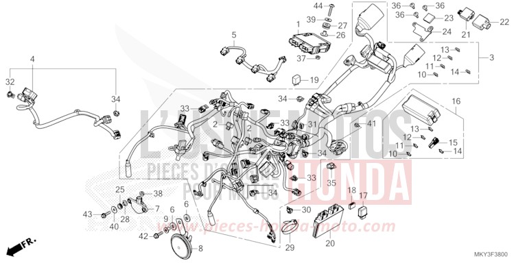 KABELBAUM von CB650R SWORD SILVER METALLIC (NHA95) von 2022