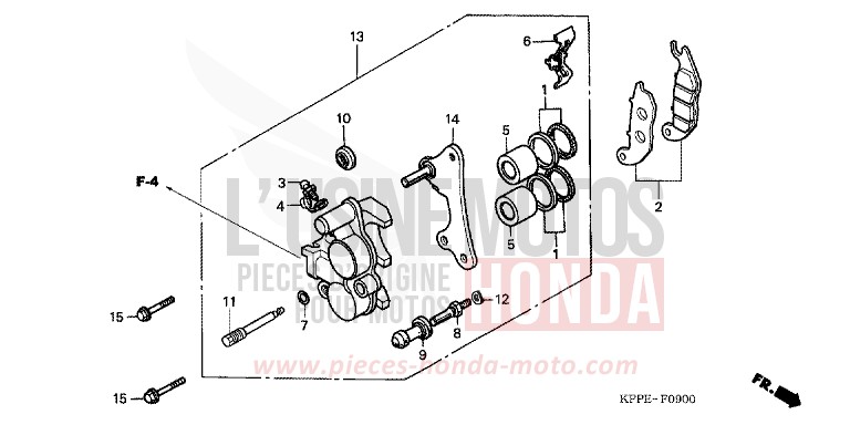 VORDERRAD-BREMSSATTEL von CBR125R GRAPHITE BLACK (NHB01K) von 2010