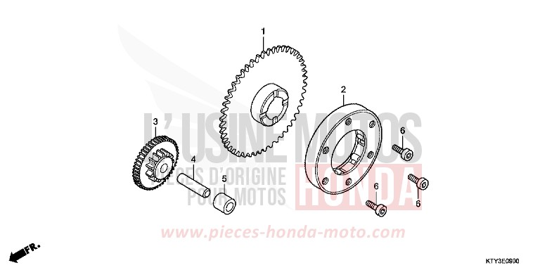ANLASSERKUPPLUNG von CBR125R ROSS WHITE (NH196) von 2011