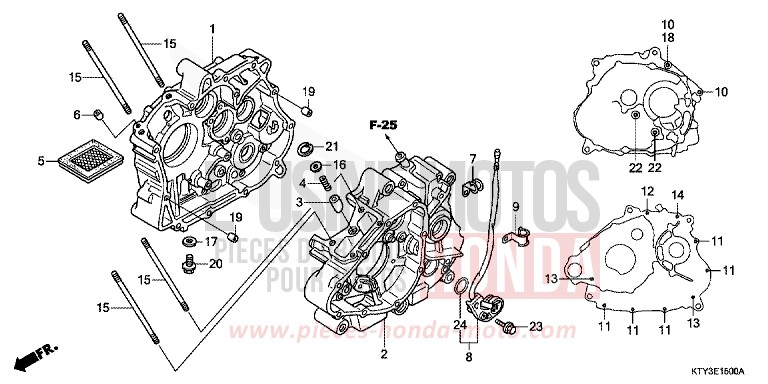 KURBELGEHAEUSE von CBR125R ROSS WHITE (NH196) von 2011