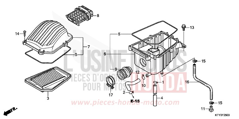 LUFTFILTER von CBR125R ROSS WHITE (NH196) von 2011