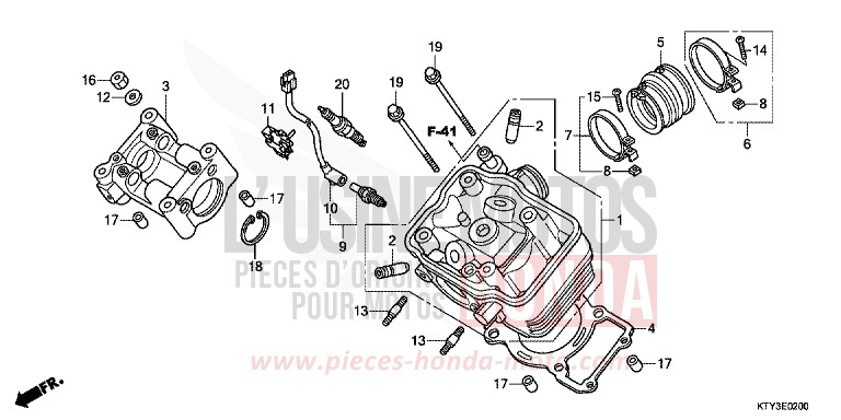 ZYLINDERKOPF von CBR125R TERRA SILVER METALLIC (NH262) von 2011