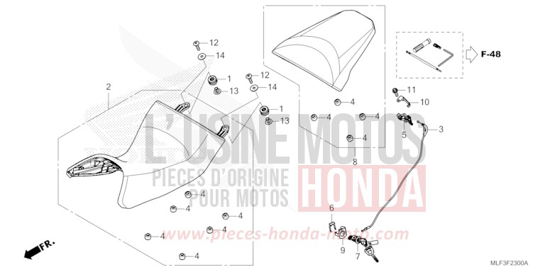 SITZ von NT1100 GRAPHITE BLACK (NHB01) von 2022