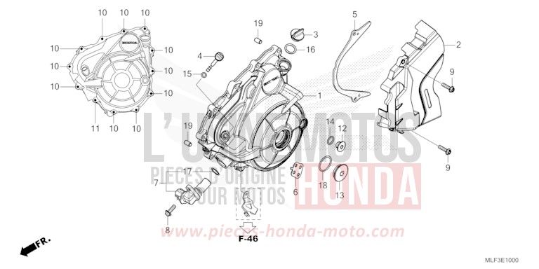 GENERATORABDECKUNG von NT1100 GRAPHITE BLACK (NHB01) von 2022