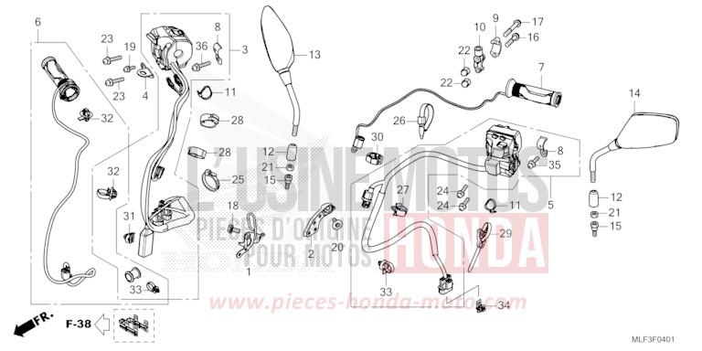 SCHALTERGRIFF/SPIEGEL (NT1100D) von NT1100 GRAPHITE BLACK (NHB01) von 2022