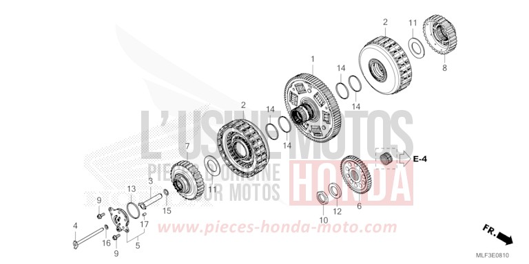 KUPPLUNG (NT1100D) von NT1100 MAT IRIDIUM GRAY METALLIC (NHC64) von 2022