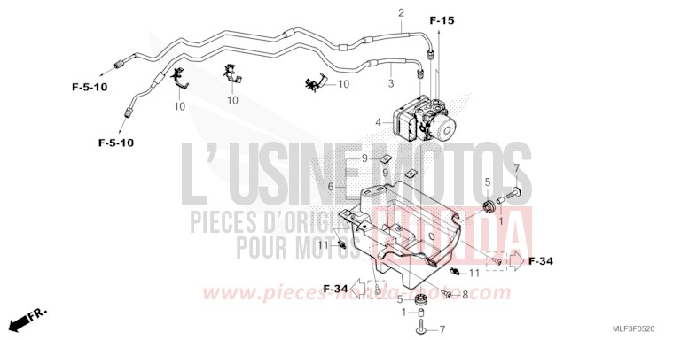 ABS-MODULATOR/BREMSLEITUNG von NT1100 MAT IRIDIUM GRAY METALLIC (NHC64) von 2022