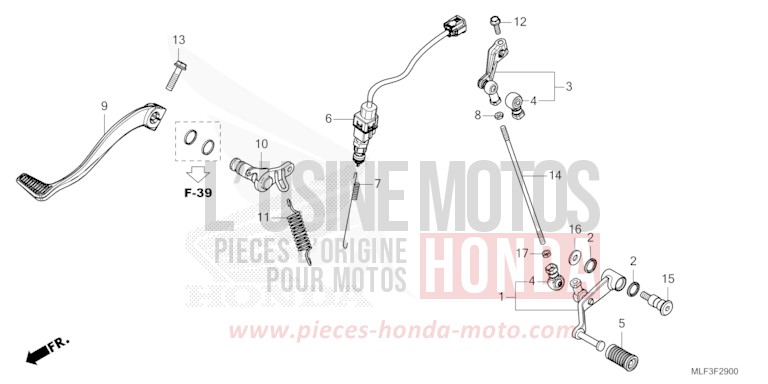 PEDAL von NT1100 MAT IRIDIUM GRAY METALLIC (NHC64) von 2022